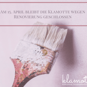 15. April: Wegen Renovierung&nbsp;geschlossen